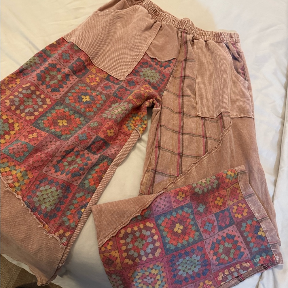 Patchwork Corduroy Pants
